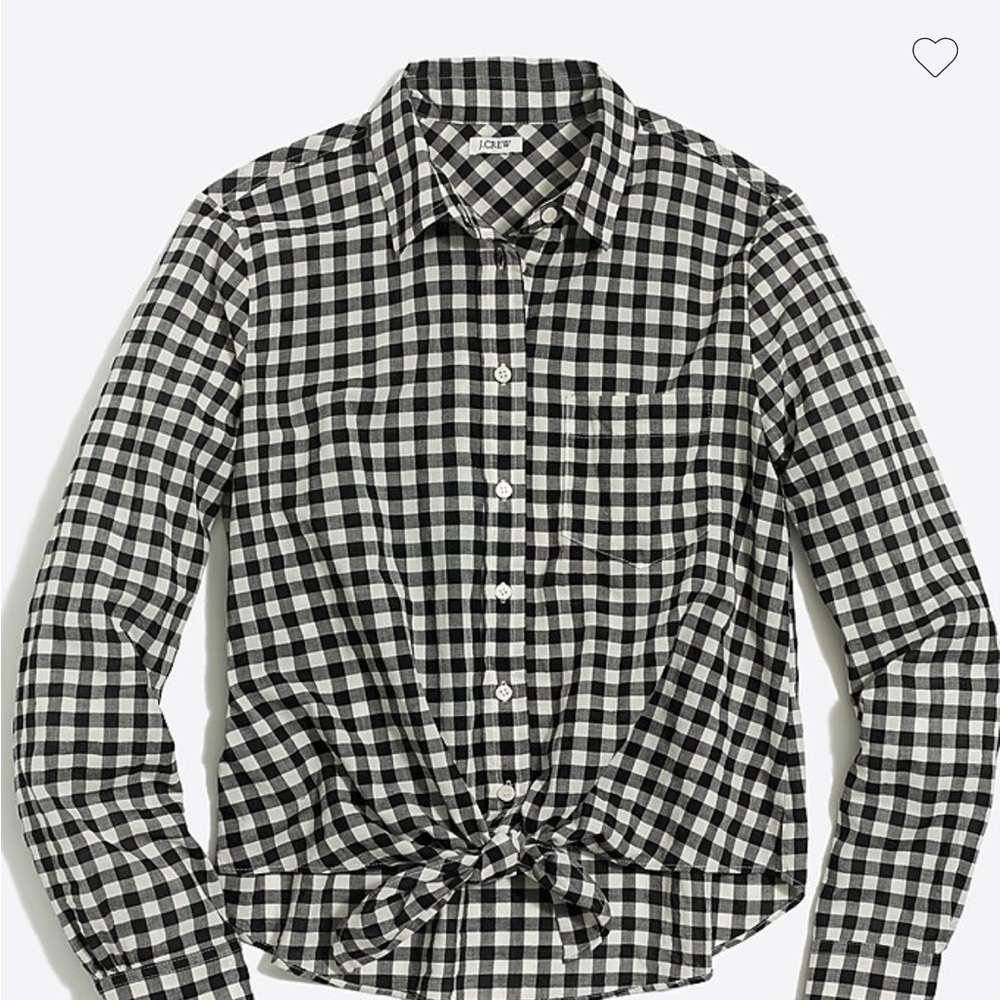 JCREW XS Black and White Checkered Women's Top - Picture 2 of 10
